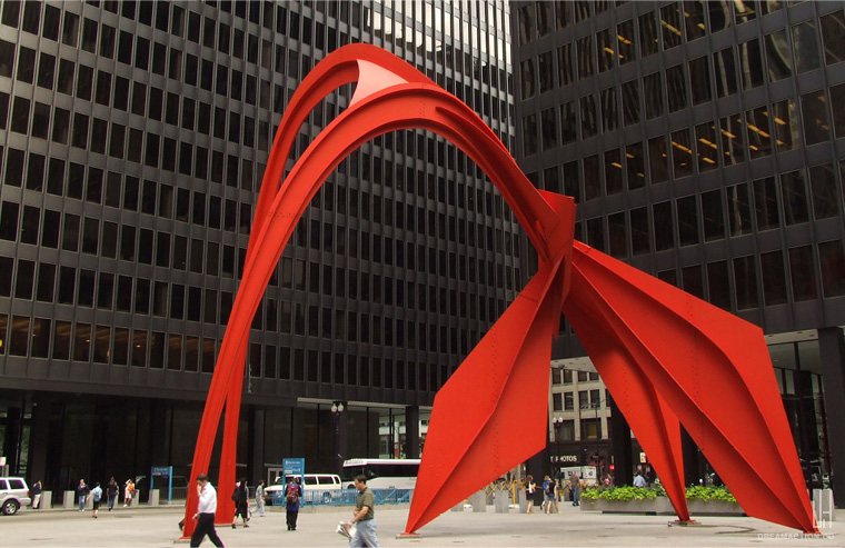 Alexander Calder at federal center สถาปัตยกรรม ชิคาโก้ 