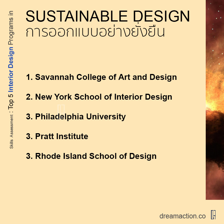 เฉพาะทาง โรงเรียน เรียนต่อ Interior Design architecture สถาปัตย์ ออกแบบภายใน อินทีเรีย ต่อโท อเมริกา